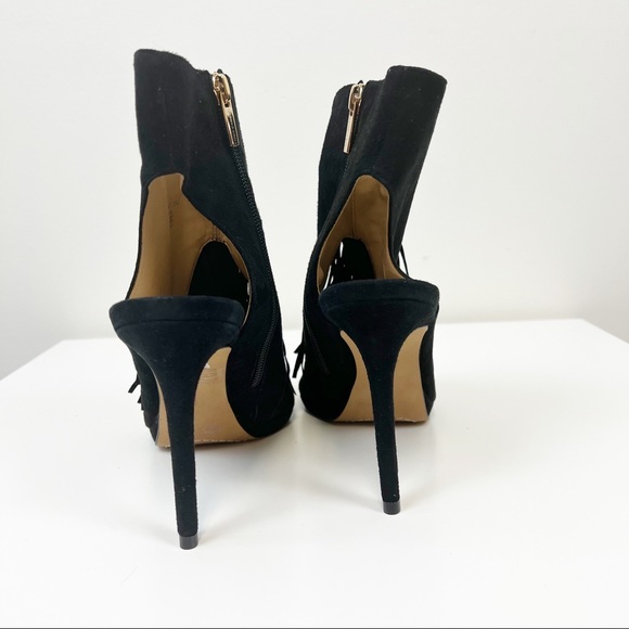 Vince Camuto Peep Toe Leather Fringe Detail Dress Sandal Size 9.5 - Picture 6 of 8